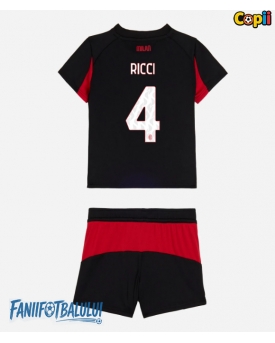 AC Milan Samuele Ricci #4 Echipament de Fotbal Replică 2025-26 Copii Acasa (+ Șorturi)